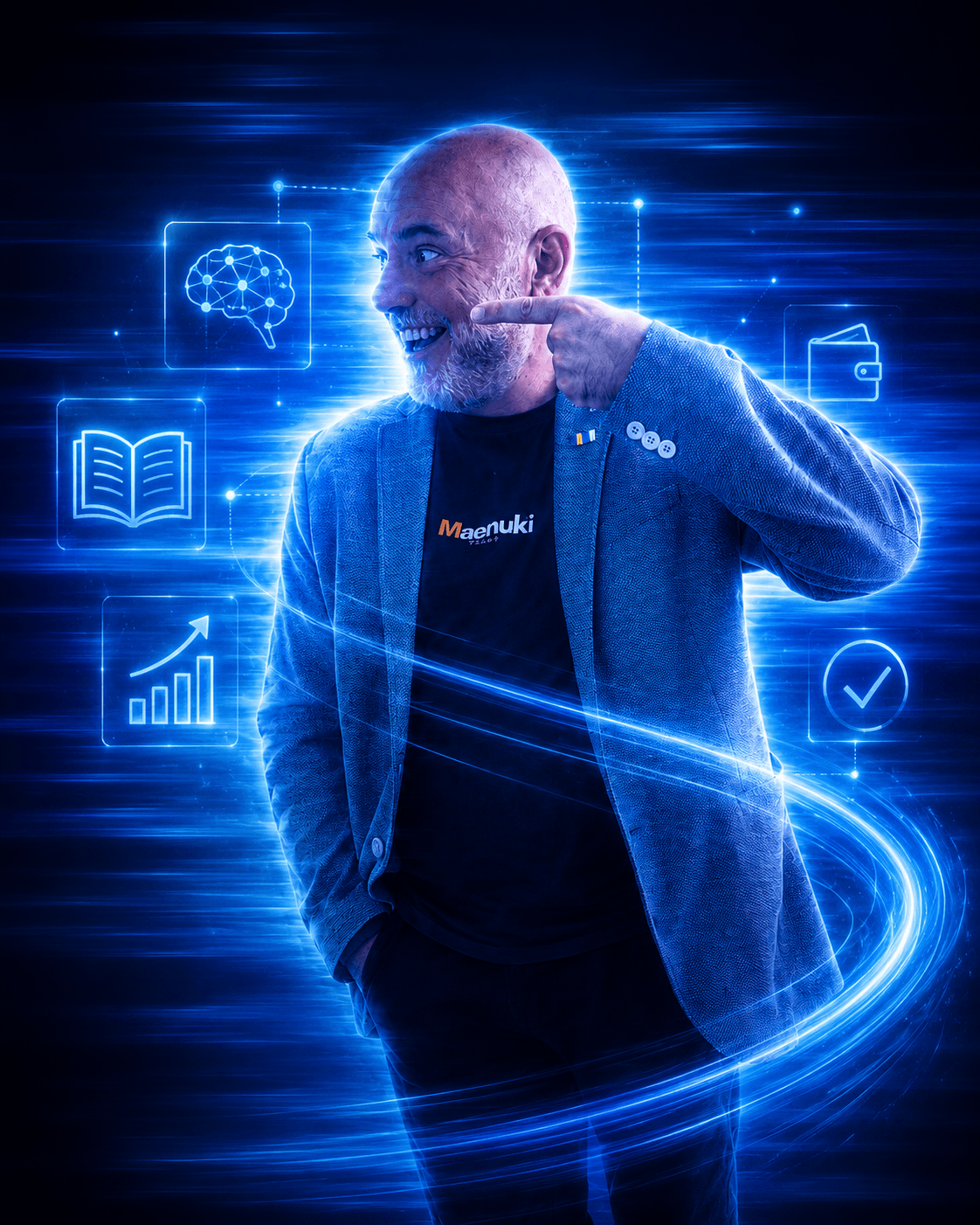 Alfredo Simón en una representación de autonomía digital